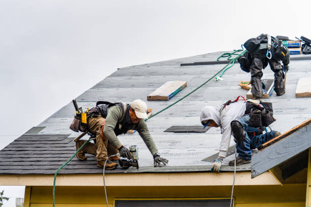 Professional Gutter Installation technician working in Youngwood, PA